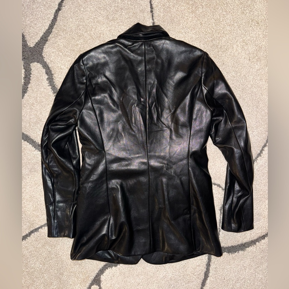 Abercrombie & Fitch Vegan Leather Blazer - Picture 8 of 8